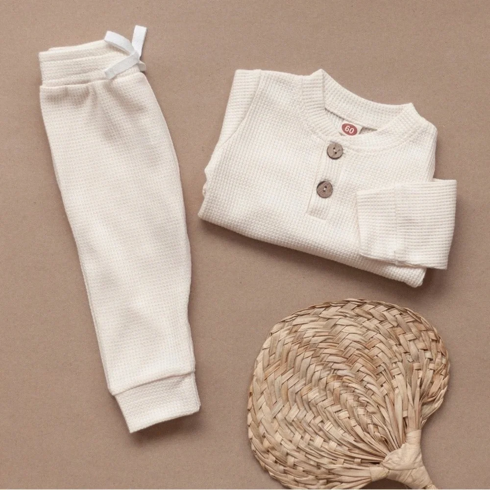 Ollie Waffle Set - Matching Onesie and Joggers